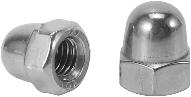 M6 Thread Dia Dome Head 304 Stainless Steel Cap Acorn Hex Nuts 40Pcs - (Color: silver)