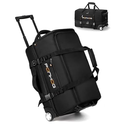 Ponhog 21 Inch Rolling Duffle Bag with Wheels f...