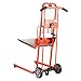 VEVOR Material Lift Winch Stacker, 330lbs Capacity Pallet Truck Dolly, 42.9in Max Lifting Height Manual Winch Stacker, Multifunctional Manual Pallet Truck Stacker with Swivel Casters and Lift Plate