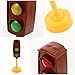 TOYANDONA Traffic Light Model Rounded Edges Simulation Signal Lamp with Automatic Light Change Sound Effects Early Education Playset for Traffic