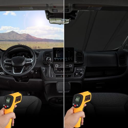 Image of Thickest Windshield Sun Shade for 2014-2026 Dodge RAM ProMaster Cargo Van