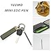 YEEMO Mini Titanium Pen, Compact and Stylish Small EDC Pen with Keychain, Durable Titanium Body (Only 82mm in Length and Comes with 2 Refill Cartridges) (Y-B)