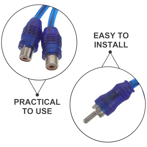 Divisor RCA de 1 Macho a 2 Hembras Cable Adaptador de Cobre para Audio 3