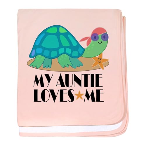 CafePress My Auntie Loves Me Baby Blanket, Super Soft Newborn Swaddle