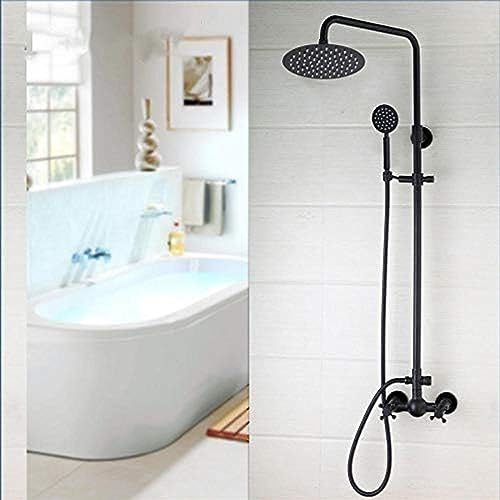 Mitigeur de douche mécanique avec ensemble de douche noir à double fonction réglable