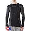 Merino & More Merino Ski Underwear Para Hombres – Ropa Interior Funcional Premium hecha de Lana Merino – Manga Larga – Camiseta Funcional Tamaño Negro-Gris