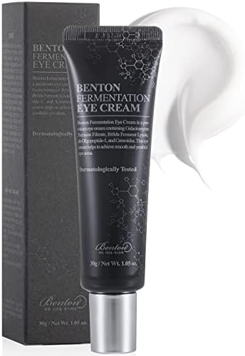 BENTON Fermentation Eye Cream 30g (1.05 oz.) - Galactomyces & Bifida Ferment Anti-Wrinkle Eye Treatment Cream, Dark Circles & Puffiness & Under Eye Bags