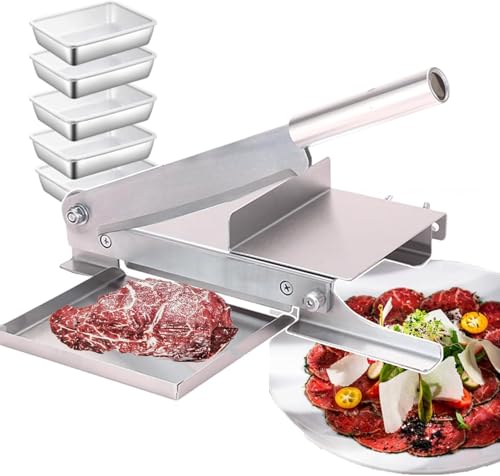DMBBSAPBSH Cortadora de Fiambre, Cortador Manual de Carne, Máquina picadora de Sierra for Huesos, Palanca extendida de 35cm, cortadora de Alimentos Comercial, Cuchillas de Carne de Acero Inoxidable
