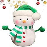 クリスマス雪だるまぬいぐるみ、かわいい雪だるまぬいぐるみ,クリスマスのぬいぐるみ | 屋内デスクトップ装飾用の愛らしい収集価値のあるぬいぐるみぬいぐるみ