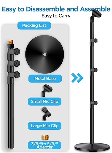 Bietrun MZJ08 Round Base Microphone Stand thumb #5