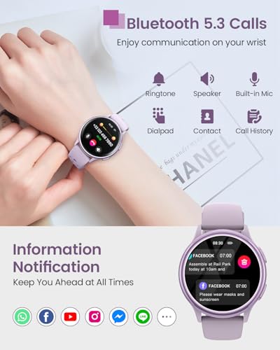 Image of Smart Watches for Women & Men (Answer /Make Calls), Waterproof Fitness Tracker Smartwatch for Android & iPhone, Fitness Smart Watch with 24 /7 Heart Rate, Sleep Monitor, 400+ Watch Face, 70+ Sport Modes