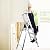 Dporticus Portable 2 Step Non-Slip Aluminum Ladder Folding Platform Stool with 330 lbs Load Capacity Silver,15.7” Height to Platform for Home