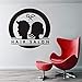 Produktbild wopiaol Vinyl Wandaufkleber Karte Tapete Wandkunst Männer Frauen Haar Styling Haar Zeichen Barberative 57X55Cm