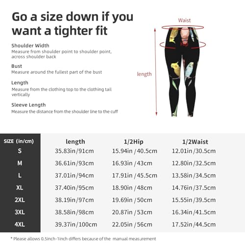 Pantalones de yoga con control de abdomen y estampado de loros tropicales 5
