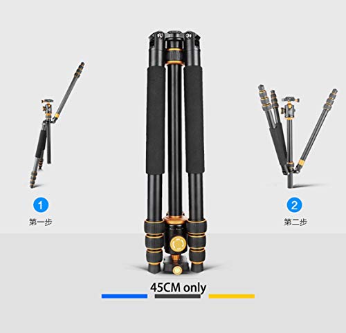 LLluckyHW Aluminiumlegierung Stativ und Stativtasche und 360° Panorama Kugelkopf für Spiegelreflexkamera DSLR-Tripod mit… – Bild 3
