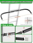 Ladder Stabilizer, Adjustable 37''/41'' Extension Ladder Accessories | Lightweight 5.75lbs, Heavy Duty Steel, Anti-Slip Silicone Pad, Firmly Against the Wall, Protect Roof Gutter for Cleaning