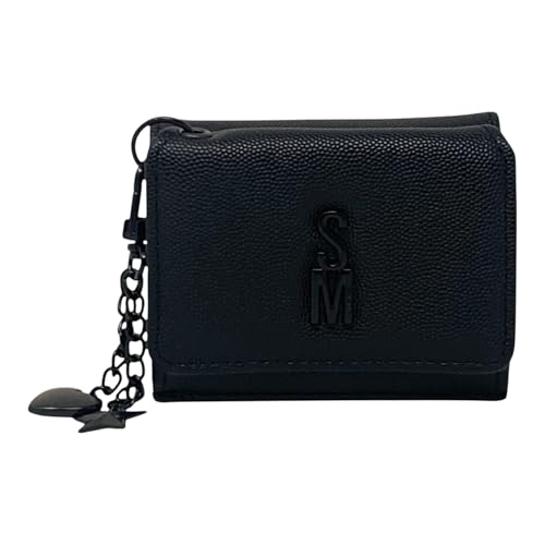 Steve Madden Women's Bhazel Small Trifold Wallet (Black/Black)