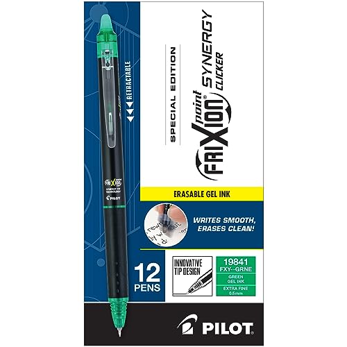 Stylo gel effaçable Pilot FriXion Synergy vert pour corriger vos dossiers sans rature