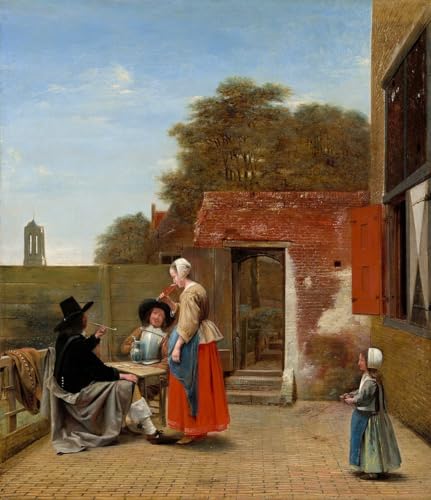 Impression d'affiches Pieter De Hooch affiche toile décorative 60x90cm