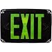 Morris Products Cold Weather, Wet Location LED Exit Sign ? Emergency Battery Backup Exit Signage ? Green with Black Housing ? Compact, Low-Profile Design ? Dual Voltage, Fully Automatic