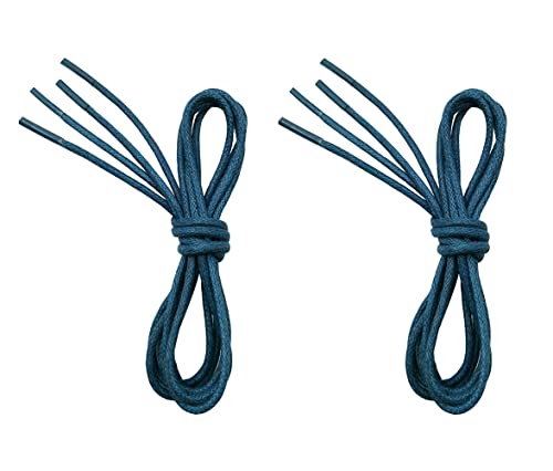 Image of VSUDO Waxed Round Dress Shoelaces, 1 /8 inch Thick Shoe Laces for Oxford or Dress Shoes (2 Pairs)
