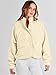 ANRABESS Womens Fuzzy Fleece Jacket Fall Casual Long Sleeve Cropped Sherpa Button Down Shacket Coats Outwear With Pockets Yellow Medium