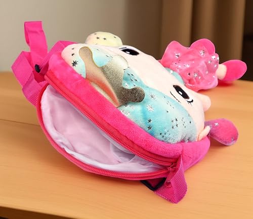 Image of Babique Doll Shape Sling Cross Body Toys Bag for Kids Girls Nursery Travelling Picnic, Adjustable Strap for Girls /Travel /Party /Gift, Random Colors (33 Cm)