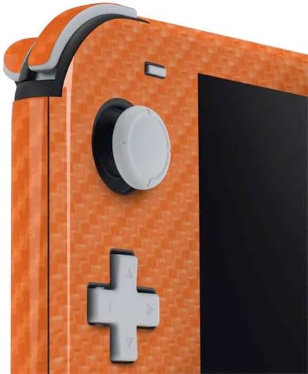 Skinit Decal Gaming Skin Compatible with Nintendo Switch Lite - Orange Carbon Fiber Specialty Texture Material Design