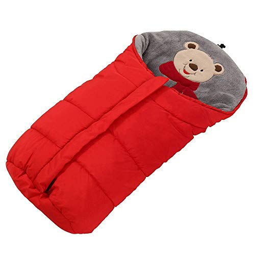 BDFA Universal bebé Invierno Forro Polar Bolsa de Dormir Caliente para Cochecito cochecillo PRAM,Red