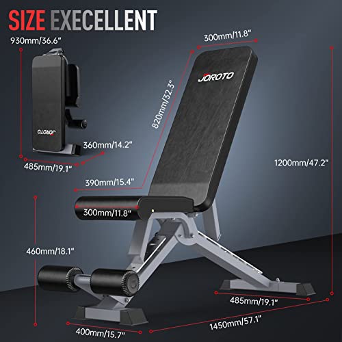 Joroto Md60 Adjustable Weight Bench - 800 Pounds Capacity Workout Bench Strength Training Benches For Full Body Bench Press (2023 Updated Version) #TOP6