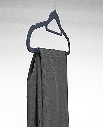 Cresnel Velvet Hangers 50 Pack - Extra Strong To Hold Heavy Coat And Jacket - Non-Slip & Space Saving Design Excellent For Men And Women Clothes - Rotating Chrome Hook - Modern Gray Color #TOP7