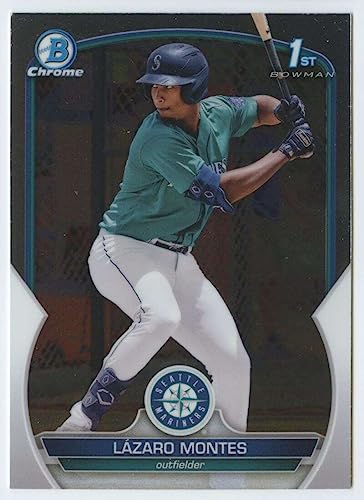 2023 Bowman Chrome Prospects #Bcp-58 Lazaro Montes 1St Bowman Seattle Mariners Rc Rookie Baseball Trading Card #TOP7