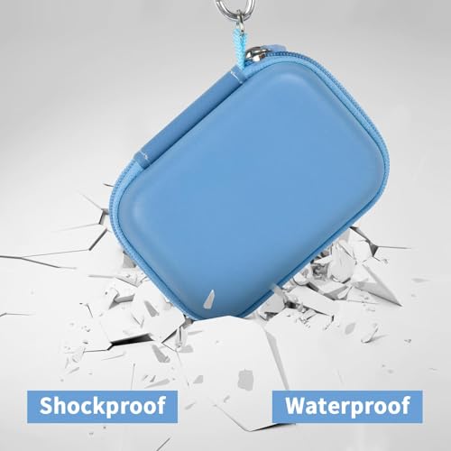 Image of ANKHOH Carrying Case for Crucial X10 /X9 Pro 4TB /2TB /1TB Portable SSD USB-C | Hard EVA Shell, USB-C Cable Storage, Compact Travel Organizer, Case Only, For Photographers Office Users & Gamers, Sea Blue