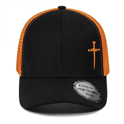 Image of Christian Hats for Men Women,Jesus 3 Nail Cross Hat Christian Religious Gifts for Birthday /Christmas