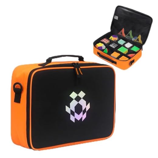 Speed Cube Storage for Different Types Cube Fidget Toy, Soft Carrying Rubix Case, Portable Travel Fidget Toy Holder Carrying Bag for Brain Teaser Game with Inner Mesh Pocket, One-Shoulder