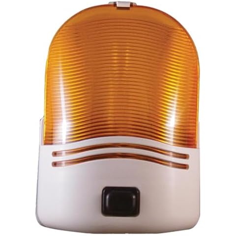 Fasteners Unlimited 007-30SAP Porch Light with White Amber Lens and Switch Cover