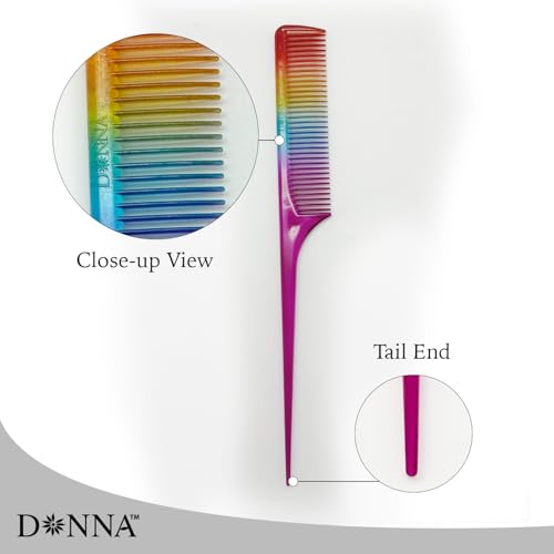 Peine DONNA Bone Tail Rainbow 7508 para peinar miniatura 4