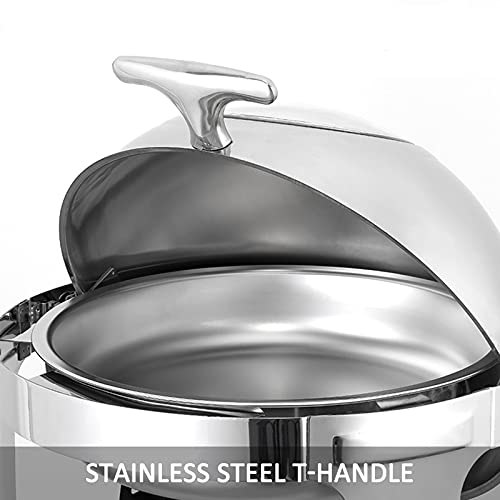 AIZYR Roll Top Chafing Dish in Voller Größe, Rundes Buffetwärmer-Set Aus Edelstahl Mit Speisepfanne, Wasserpfanne Für… – Bild 6