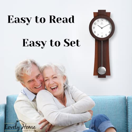 Lovely Home Essentials W200 Pendulum Wall Clock Battery Operated thumb #4