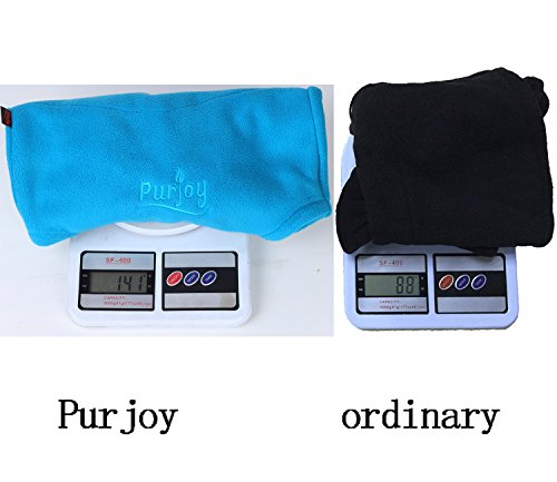 Purjoy Multipurpose Use 6 in 1 Thermal Warm Fleece Balaclava Hood Police Swat Ski Bike Wind Stopper Full Face Mask Hats Neck Warmer Outdoor Winter Sports Snowboarding Cap(Blue+Grey)