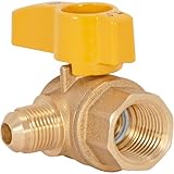 Eastman 60032 Angle Flare Gas Ball Valve, Brass