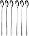 Set di cucchiai da Latte Macchiato, 6 pezzi, 22 cm - cucchiai Lunghi per Cocktail e Dolci, Acciaio Inox Lucido, va in Lavastoviglie