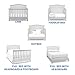 Serta Barrett 4-in-1 Convertible Baby Crib, Bianca White