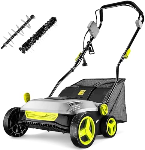 Push Dethatcher and Aerator Reviews That Will Change Your Lawn Care Game 3 Electric Lawn Dethatcher Scarifier 15 Amp: DEKOPRO 15-inch Lawn Dethatcher and Aerator with 5-Position Depth Adjustment, 40L Collection Bag, 2-in-1 Corded Scarifier for Yard, Spring & Fall Lawn Care