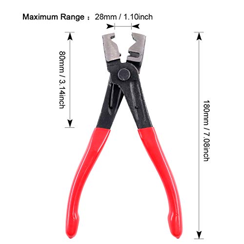 Swpeet Multi-Purpose Heavy Duty CV Boot Hose Clip Pliers Clic & Clic-R Type Swivel Drive Shaft Angle, Red - Image 2