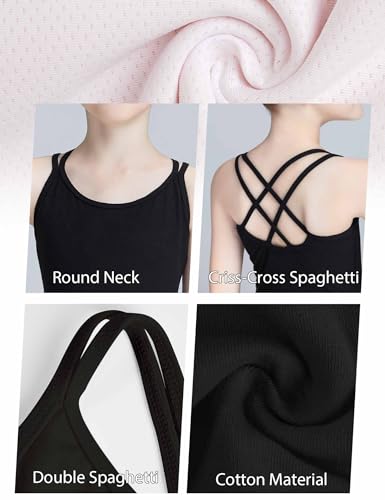 daydance toddler kids girls camisole leotards for ballet double breast dance bodysuit