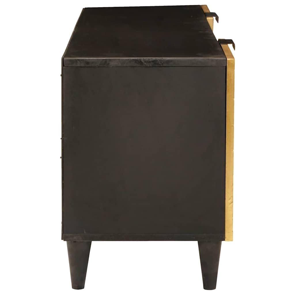 Mobile TV nero oro 105 x 33 x 46 cm in legno