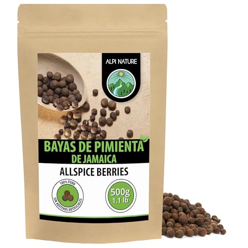 Alpi Nature Pimienta de Jamaica Entera 500g, Pimienta de Jamaica para Cocinar y Marinar