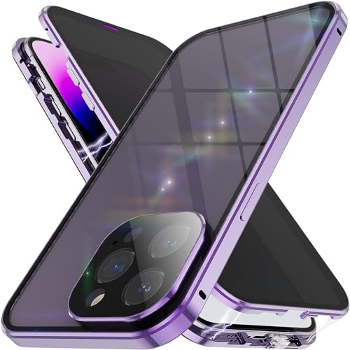 Coque anti-peep iPhone 15 Plus en verre trempé double face premium