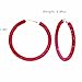 Sparkly Hoop Earrings for Women Exaggerated Rainbow Rhinestone Hoops Earrings Fashion Glitter Crystal Hoop Earring Large Hoops Earring Prom Jewelry Gifts (Red)